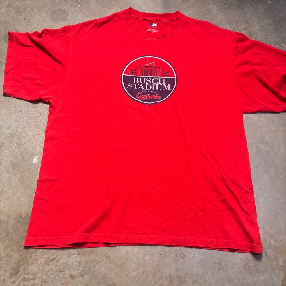 MLB St Louis Cardinals Shirt Mens Medium Busch Stadium 2008 Size: XL